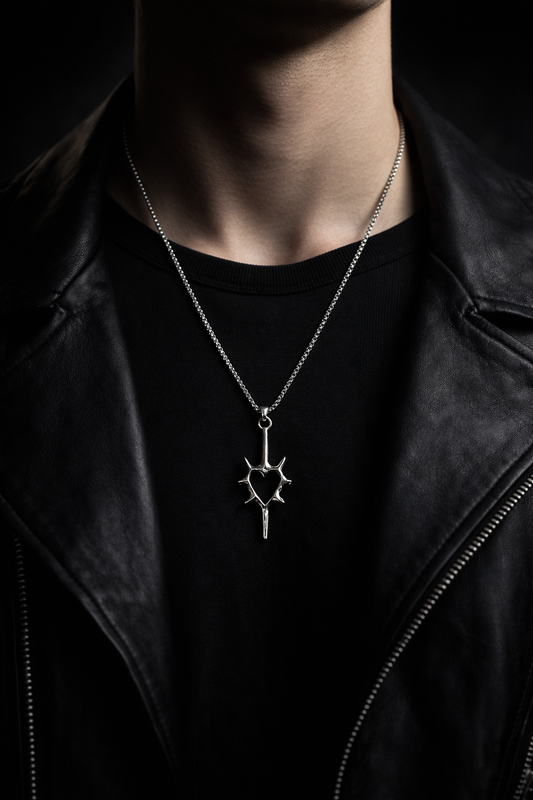 PREMIUM SILVER HEART WITH STAINLESS STEEL CHAIN