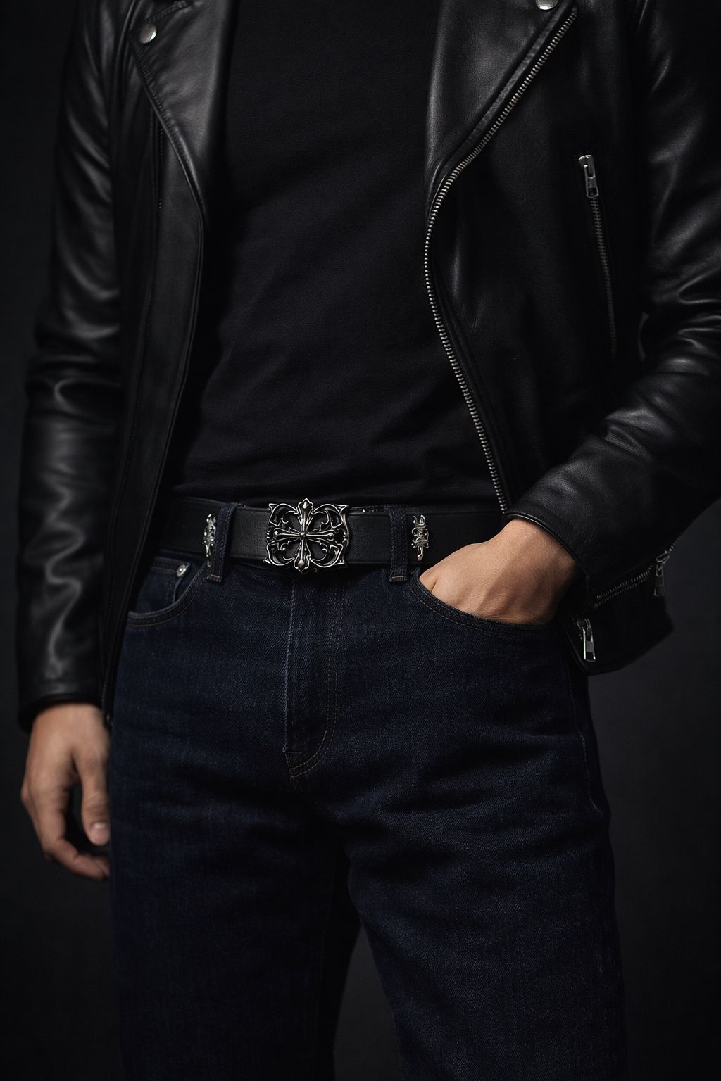 CH HEART LEATHER BELT- PREMIUM