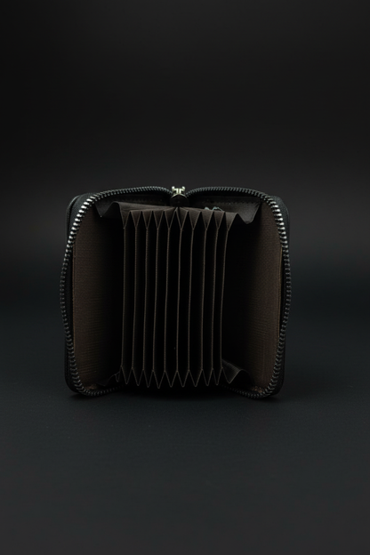 Black Luxury Card Case - Interior View