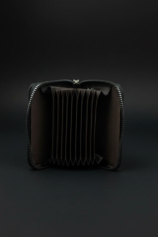 Black Luxury Card Case - Interior View