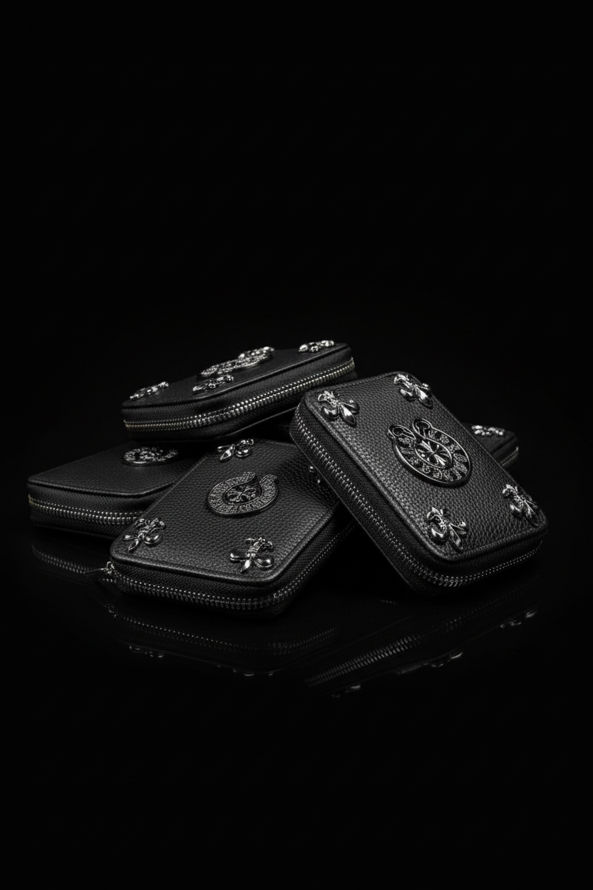 Black Luxury Wallets - Group Shot
