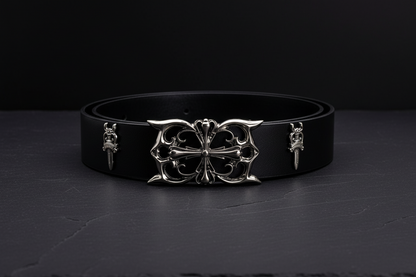 CH HEART LEATHER BELT- PREMIUM
