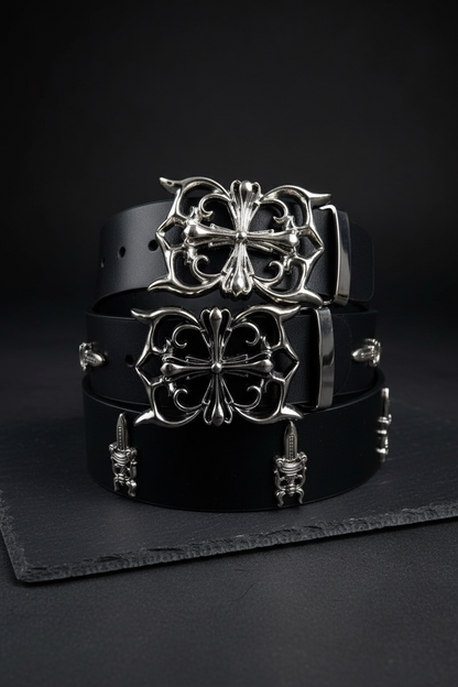 CH HEART LEATHER BELT- PREMIUM