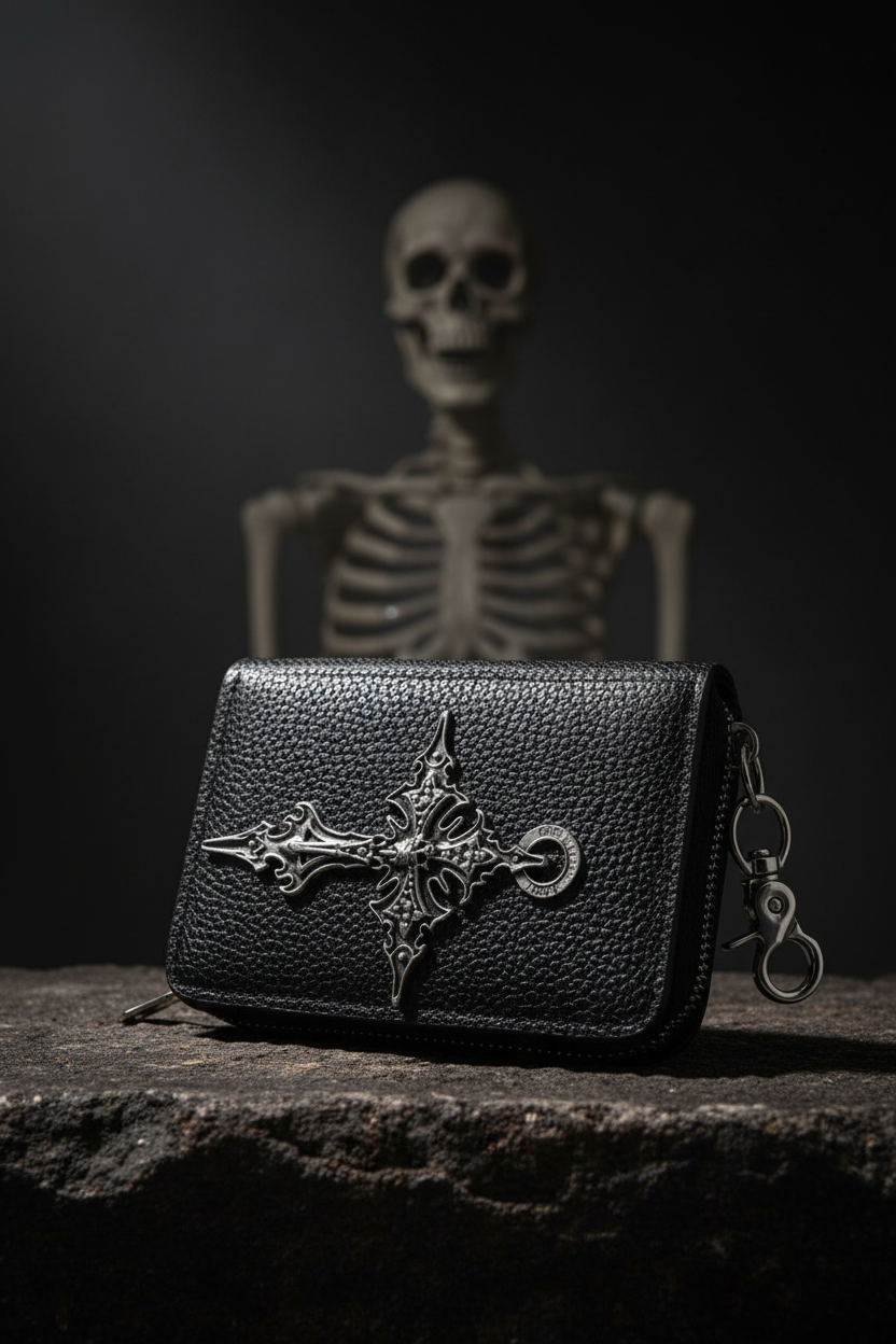 PREMIUM SKELETON DESIGN LEATHER CARD CASE