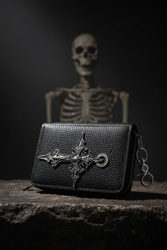 PREMIUM SKELETON DESIGN LEATHER CARD CASE